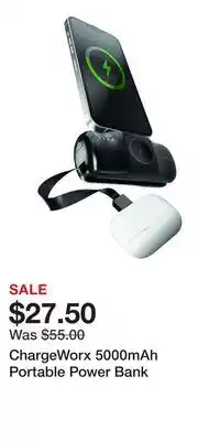 Kohl's ChargeWorx 5000mAh Portable Power Bank offer