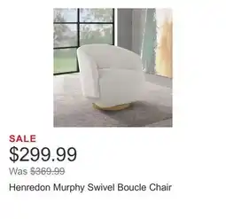 Costco Henredon Murphy Swivel Boucle Chair offer