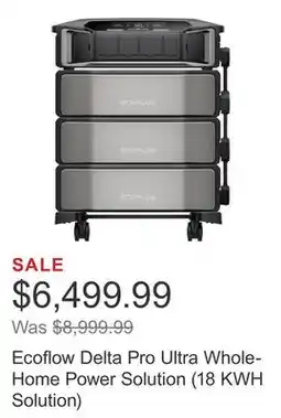 Costco Ecoflow Delta Pro Ultra Whole-Home Power Solution (18 KWH Solution) offer