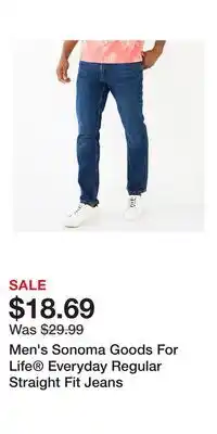 Kohl's Men's Sonoma Goods For Life Everyday Regular Straight Fit Jeans offer