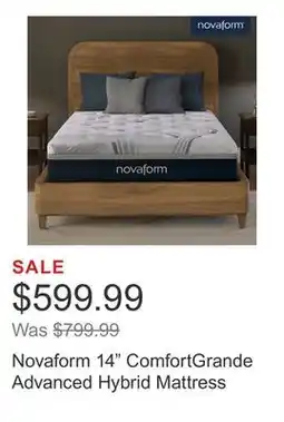 Costco Novaform 14 ComfortGrande Advanced Hybrid Mattress offer