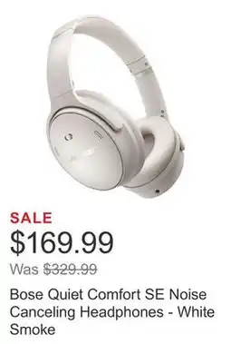 Costco Bose Quiet Comfort SE Noise Canceling Headphones - White Smoke offer
