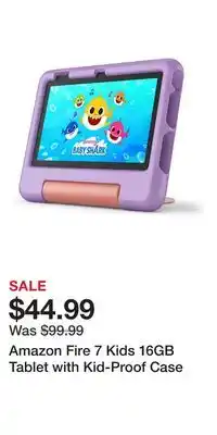 Kohl's Amazon Fire 7 Kids 16GB Tablet with Kid-Proof Case offer