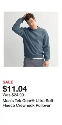 Kohl's Men's Tek Gear Ultra Soft Fleece Crewneck Pullover offer
