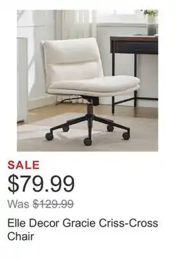 Costco Elle Decor Gracie Criss-Cross Chair offer