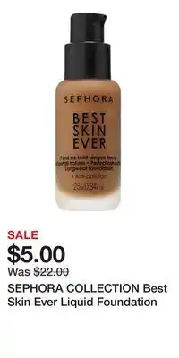 Kohl's SEPHORA COLLECTION Best Skin Ever Liquid Foundation offer