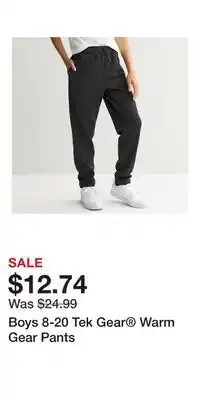 Kohl's Boys 8-20 Tek Gear Warm Gear Pants offer
