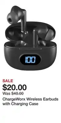 Kohl's ChargeWorx Wireless Earbuds with Charging Case offer