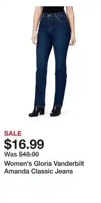 Kohl's Women's Gloria Vanderbilt Amanda Classic Jeans offer