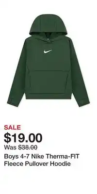 Kohl's Boys 4-7 Nike Therma-FIT Fleece Pullover Hoodie offer