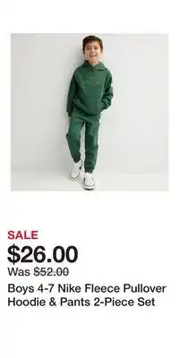 Kohl's Boys 4-7 Nike Fleece Pullover Hoodie & Pants 2-Piece Set offer