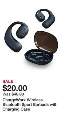 Kohl's ChargeWorx Wireless Bluetooth Sport Earbuds with Charging Case offer