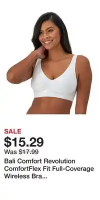 Kohl's Bali Comfort Revolution ComfortFlex Fit Full-Coverage Wireless Bra DF3484 offer