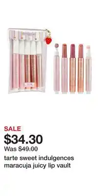 Kohl's tarte sweet indulgences maracuja juicy lip vault offer