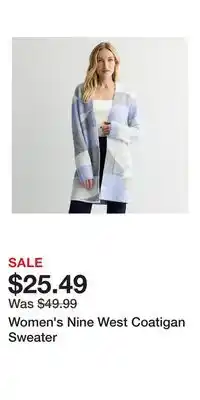 Kohl's Women's Nine West Coatigan Sweater offer