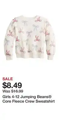 Kohl's Girls 4-12 Jumping Beans Core Fleece Crew Sweatshirt offer