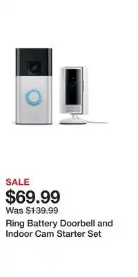 Kohl's Ring Battery Doorbell and Indoor Cam Starter Set offer