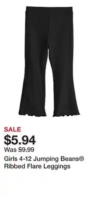 Kohl's Girls 4-12 Jumping Beans Ribbed Flare Leggings offer