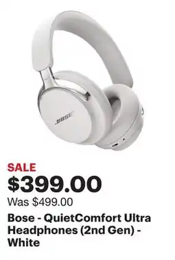 Best Buy Bose - QuietComfort Ultra Headphones (2nd Gen) - White offer
