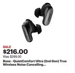 Best Buy Bose - QuietComfort Ultra (2nd Gen) True Wireless Noise Cancelling In-Ear Earbuds - Black offer