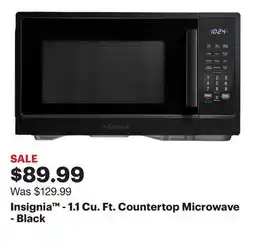 Best Buy Insignia - 1.1 Cu. Ft. Countertop Microwave - Black offer