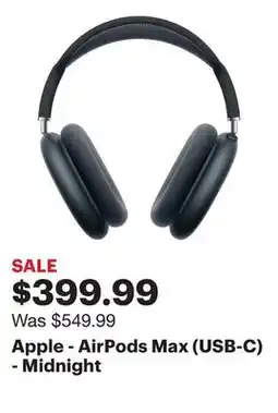 Best Buy Apple - AirPods Max (USB-C) - Midnight offer