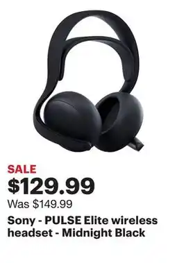 Best Buy Sony - PULSE Elite wireless headset - Midnight Black offer