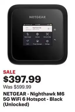 Best Buy NETGEAR - Nighthawk M6 5G WiFi 6 Hotspot - Black (Unlocked) offer