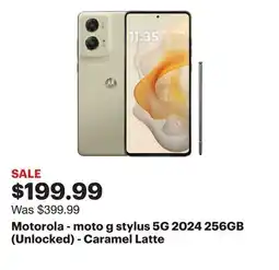 Best Buy Motorola - moto g stylus 5G 2024 256GB (Unlocked) - Caramel Latte offer