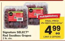 Safeway Signature SELECT Red Seedless Grapes offer