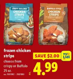 Lidl Frozen chicken strips offer