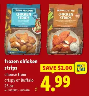 Frozen chicken strips