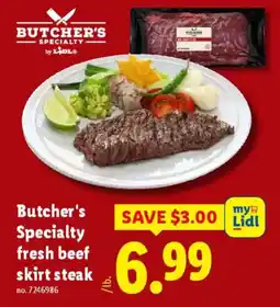 Lidl Butcher's Specialty fresh beef skirt steak offer