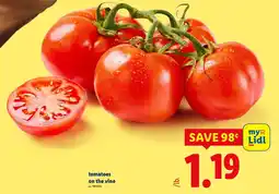 Lidl Tomatoes on the vine offer