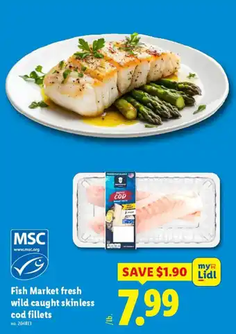 Fish Market fresh wild caught skinless cod fillets