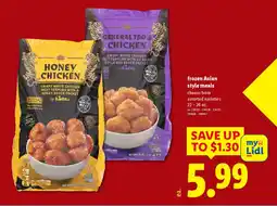 Lidl Frozen asian style meals offer