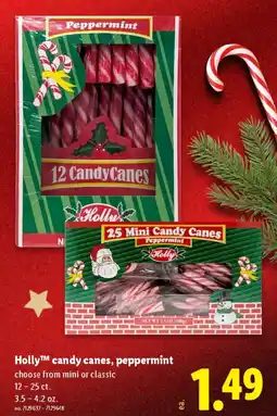 Lidl Holly candy canes, peppermint offer