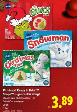 Lidl Pillsbury ready to bake! shape sugar cookie dough offer