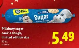 Lidl Pillsbury sugar cookie dough, limited edition size offer
