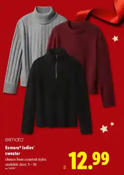 Lidl Esmara ladies sweater offer