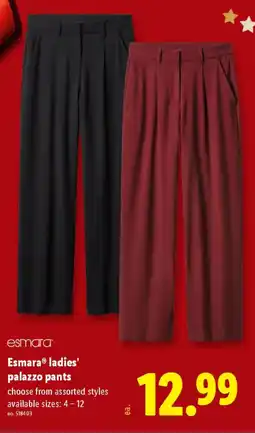 Lidl Esmara ladies' palazzo pants offer