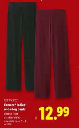 Lidl Esmara ladies' wide-leg pants offer