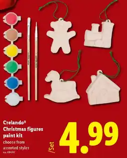 Lidl Crelando Christmas figures paint kit offer