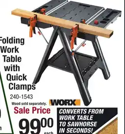 Menards Folding Work Table with Quick Clamps offer