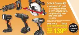 Menards 5-Tool Combo Kit offer