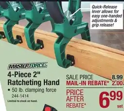 Menards 4-Piece 2 Ratcheting Hand offer