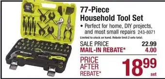 Menards 77-Piece Household Tool Set offer