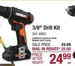 Menards 3/8 Drill Kit offer