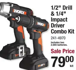 Menards 1/2 Drill & 1/4 Impact Driver Combo Kit offer
