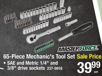 Menards 65-Piece Mechanic's Tool Set offer
